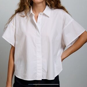 AE 77 Premium White Button-Down Shirt